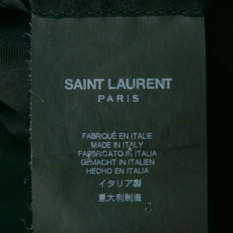 Pre Owned Saint Laurent Black Wool Button Front Blazer XL