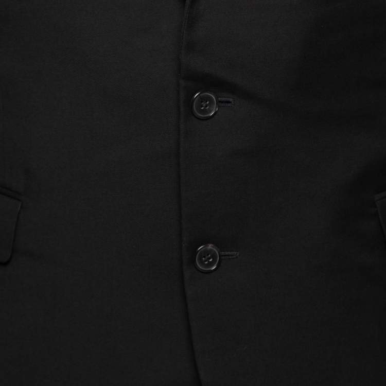 Pre Owned Saint Laurent Black Wool Button Front Blazer XL