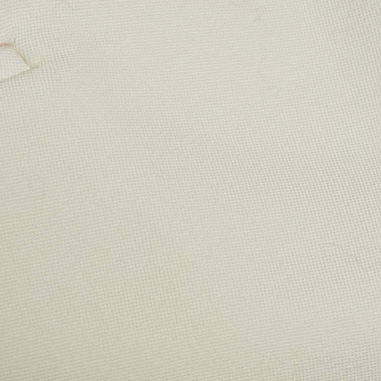 Pre Owned Saint Laurent Ivory Wool Mini Shorts M