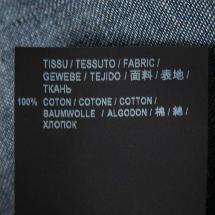 Pre Owned Saint Laurent Blue Denim Western Shirt M
