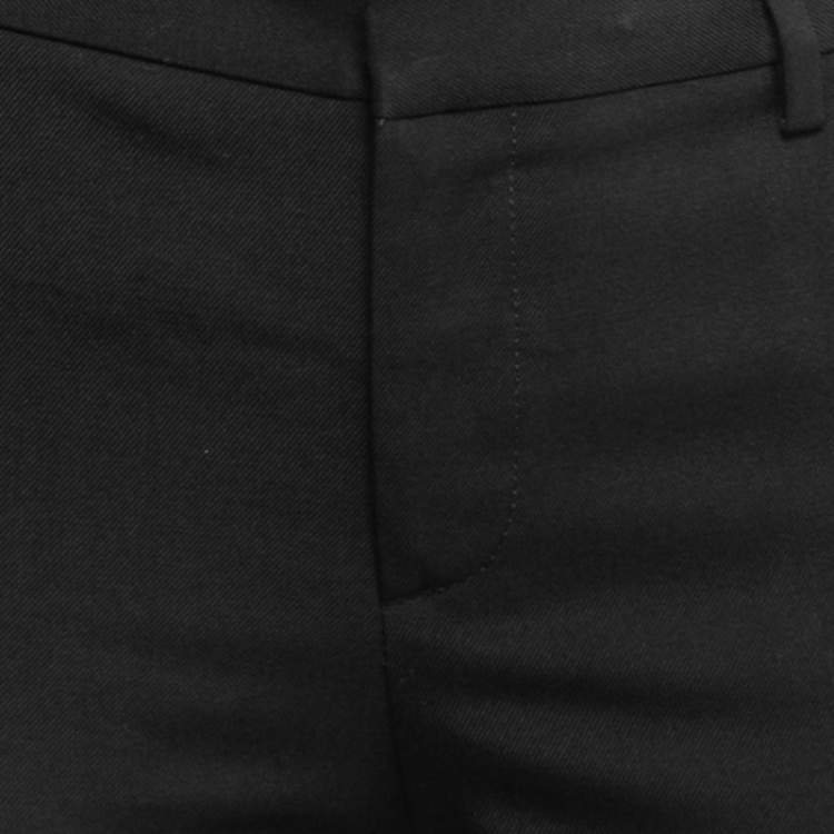 Pre Owned Saint Laurent Paris Black Wool Slim Leg Trousers S