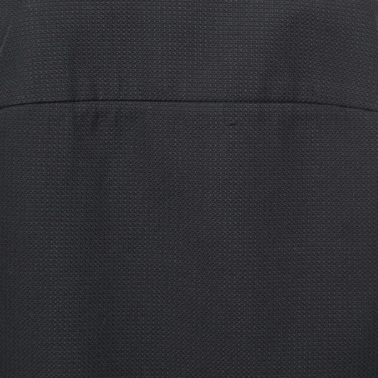 Pre Owned Saint Laurent Black Cotton Pique Totem Top M