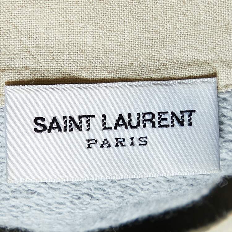 Pre Owned Saint Laurent Grey Cotton Knit Sleeveless T-Shirt S