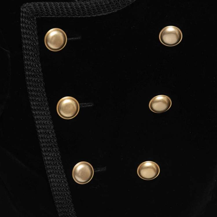 Pre Owned Saint Laurent Black Velvet Blazer M