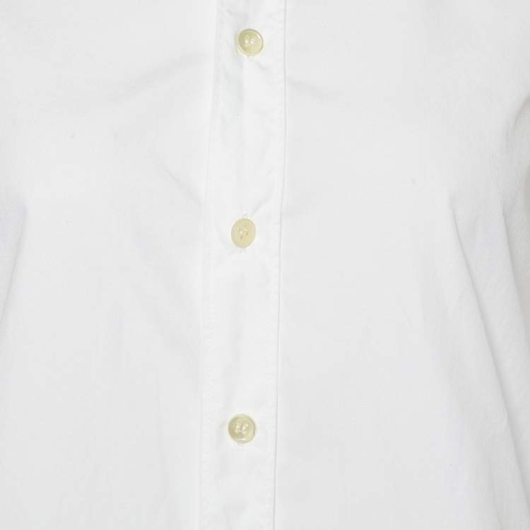 Pre Owned Saint Laurent Paris White Cotton Button Front Shirt M