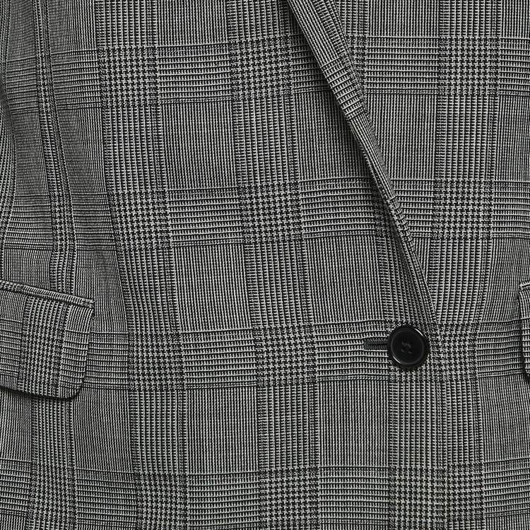 Pre Owned Saint Laurent Paris Black Checked Wool Single Breasted Blazer S