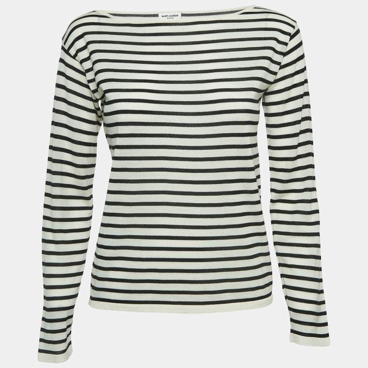 Saint Laurent Paris Cream Striped Wool Long Sleeve T-Shirt M Saint Laurent  Paris | The Luxury Closet