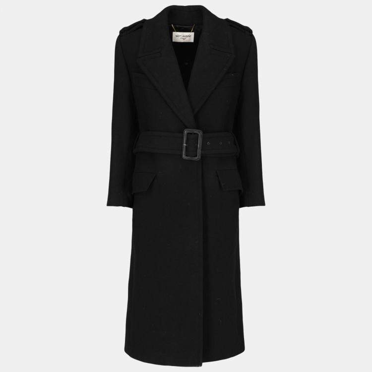 Saint laurent best sale wool coat