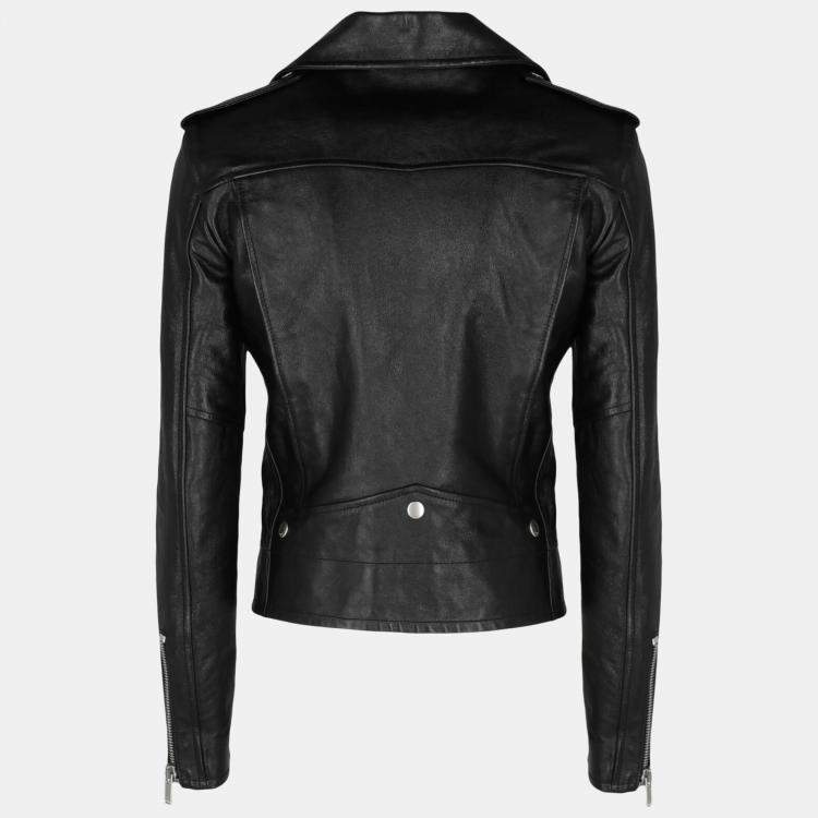 مملوكة مسبقًا Saint Laurent  Women's Leather Biker Jacket - Black - S