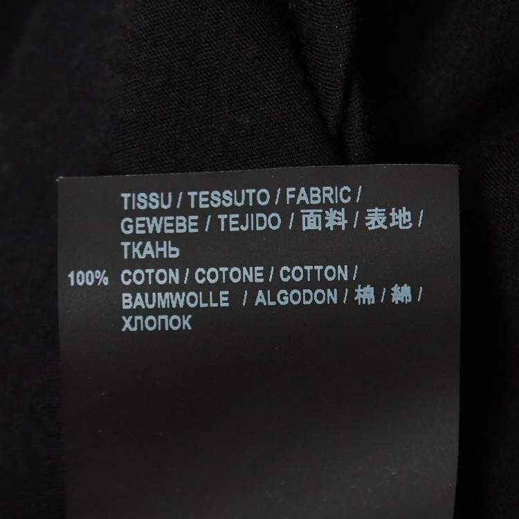 مملوكة مسبقًا Saint Laurent Black Cotton Cowl Neck Back Chain Detailed Top S