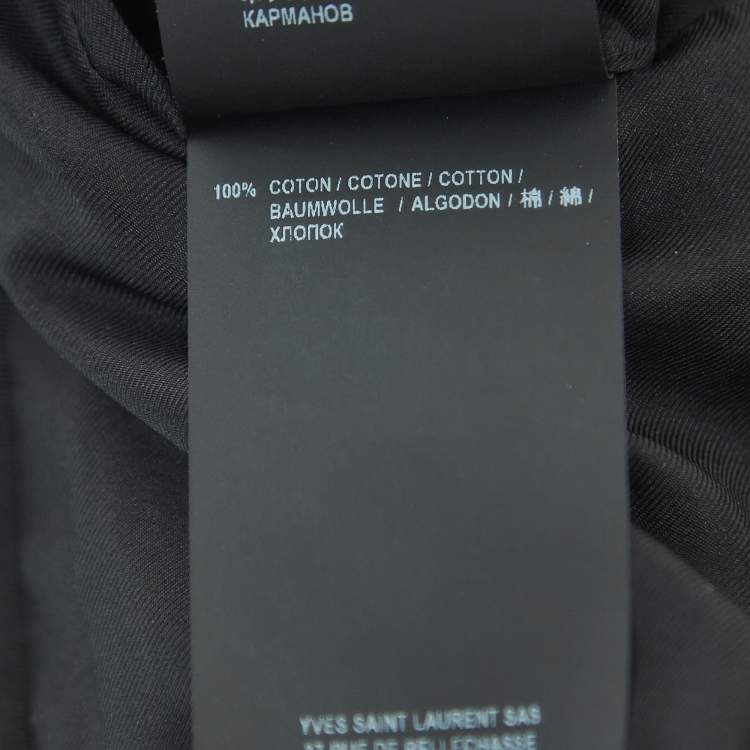 Pre Owned Saint Laurent Black Wool Single Breasted Blazer S