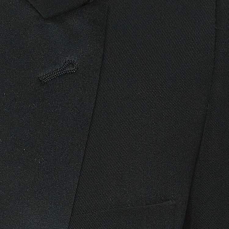 Pre Owned Saint Laurent Black Wool Single Breasted Blazer S