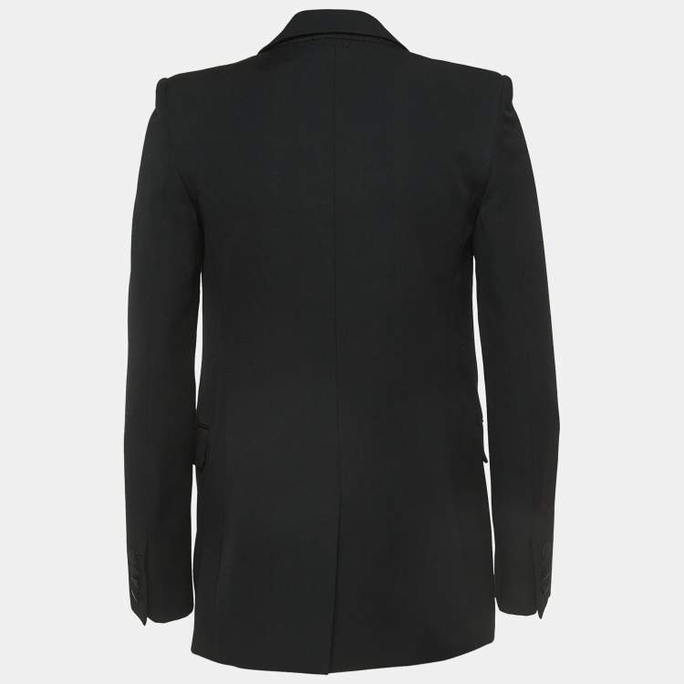 Pre Owned Saint Laurent Black Wool Single Breasted Blazer S