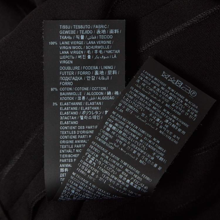 Pre Owned Saint Laurent Black Wool Pleated Trousers S