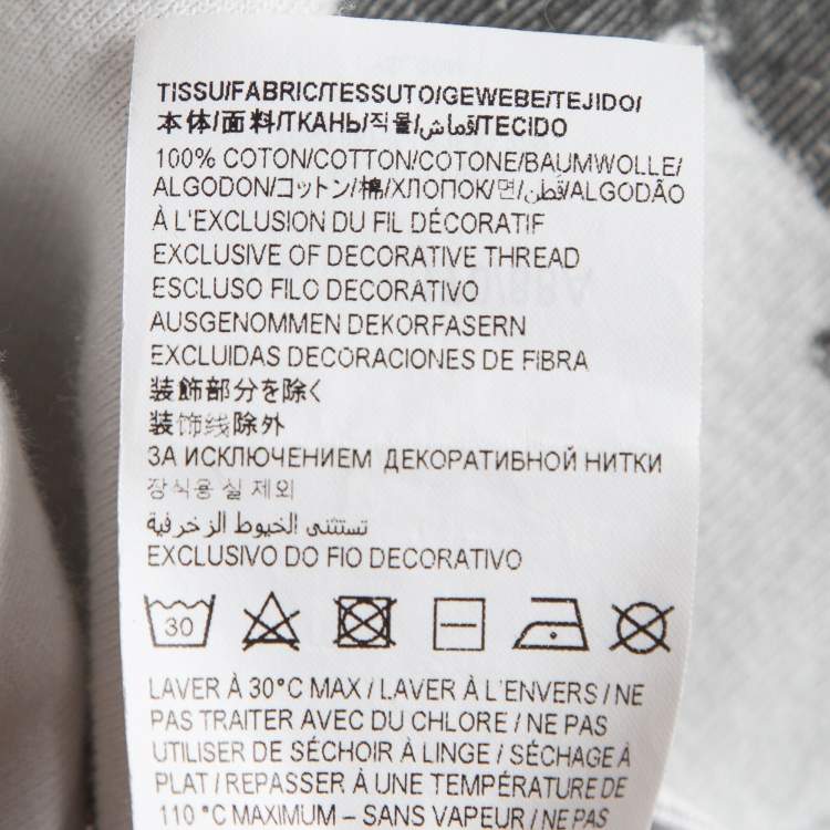 Pre Owned Saint Laurent Paris White Logo Print Cotton Knit Oversized T-Shirt XS
