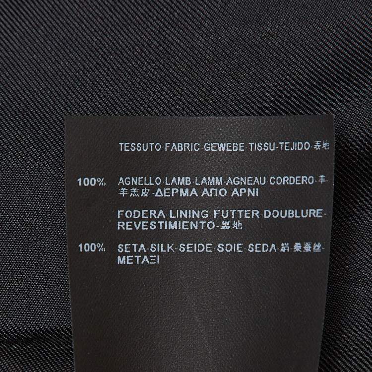 Pre Owned Saint Laurent Black Leather Fringe Detail Mini Skirt M