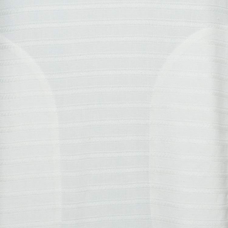 Pre Owned Saint Laurent Paris White Linen Blend Long Tent Dress M