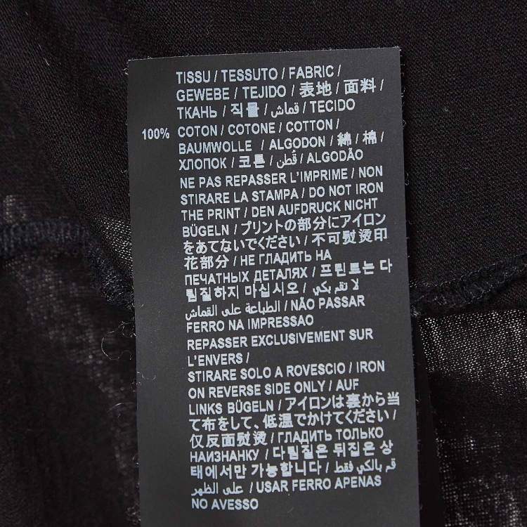 Pre Owned Saint Laurent Paris x Disney Black Mickey Mouse Print Cotton Knit Tshirt XS