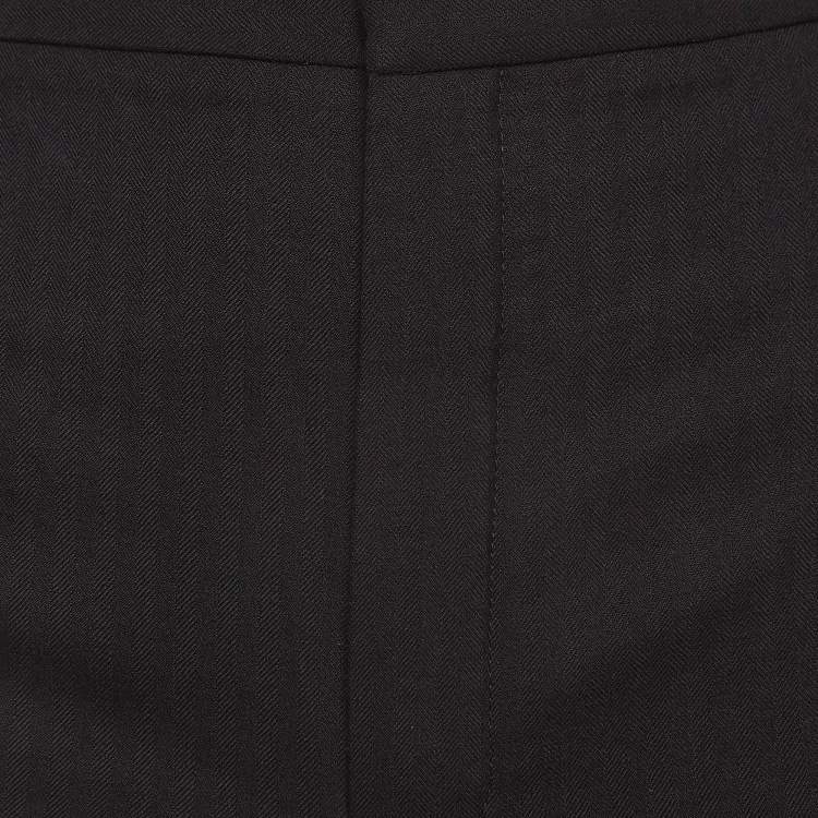 Pre Owned Saint Laurent Black Wool Chino Shorts S