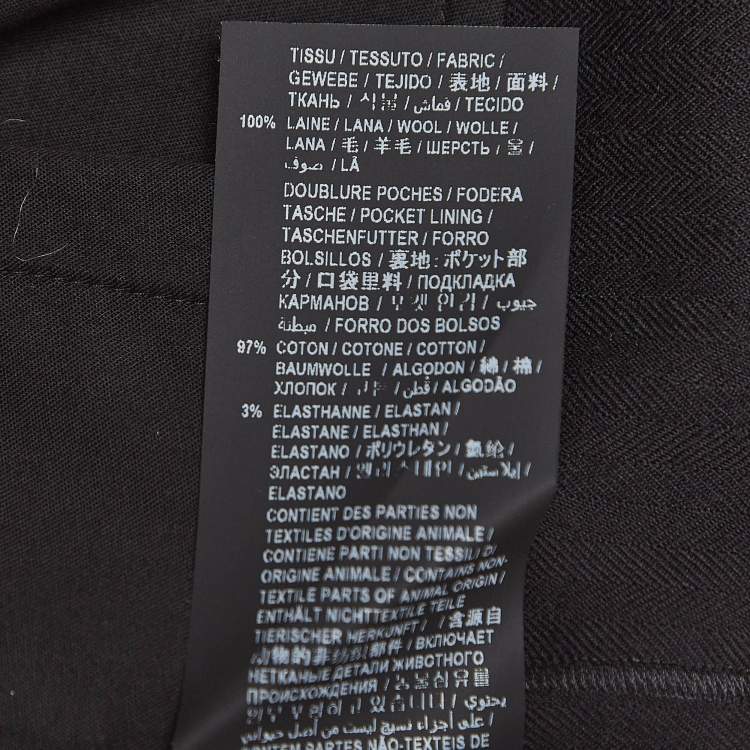 Pre Owned Saint Laurent Black Wool Chino Shorts S
