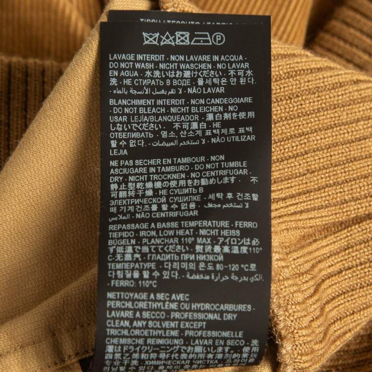 Pre Owned Saint Laurent Paris Brown Corduroy Crew Neck Sweatshirt M