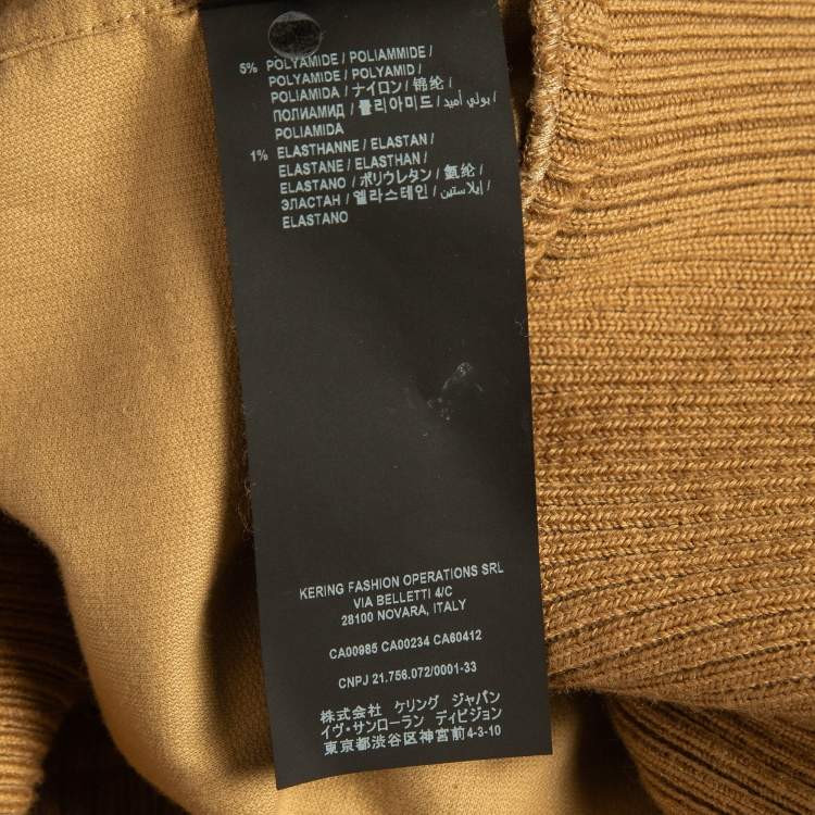 Pre Owned Saint Laurent Paris Brown Corduroy Crew Neck Sweatshirt M