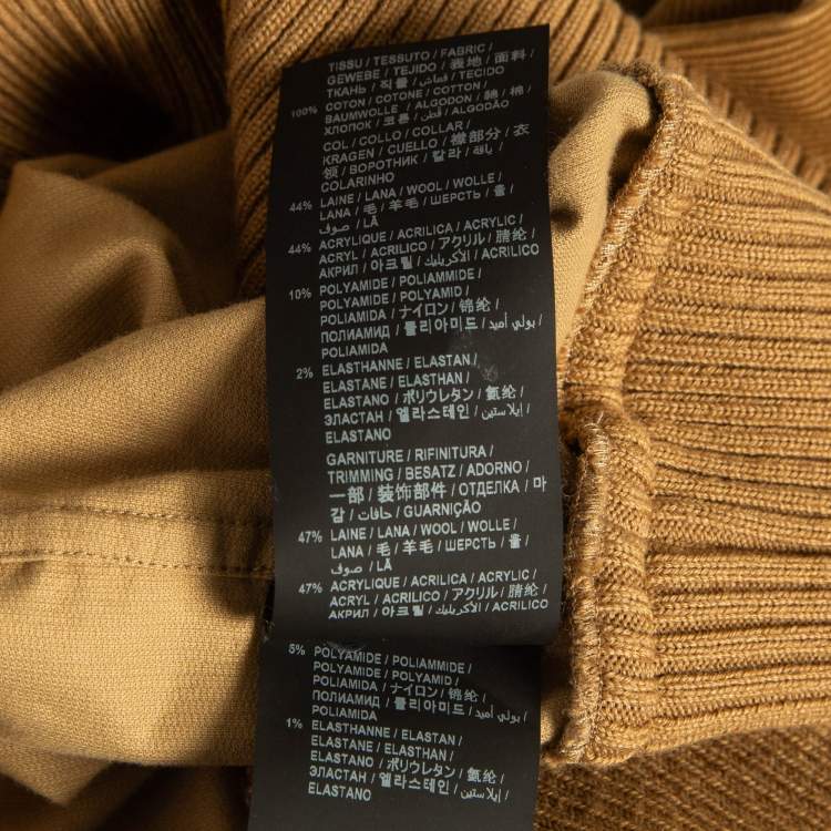 Pre Owned Saint Laurent Paris Brown Corduroy Crew Neck Sweatshirt M
