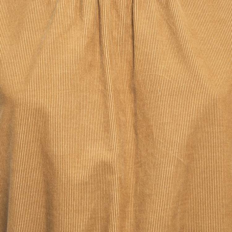 Pre Owned Saint Laurent Paris Brown Corduroy Crew Neck Sweatshirt M