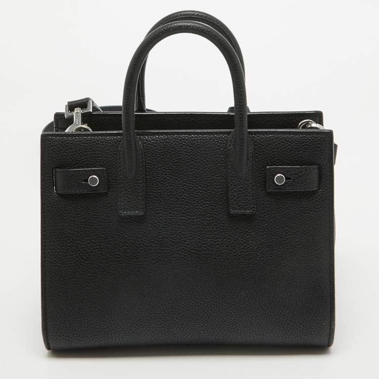 مملوكة مسبقًا Saint Laurent Black Leather Nano Classic Sac De Jour Tote
