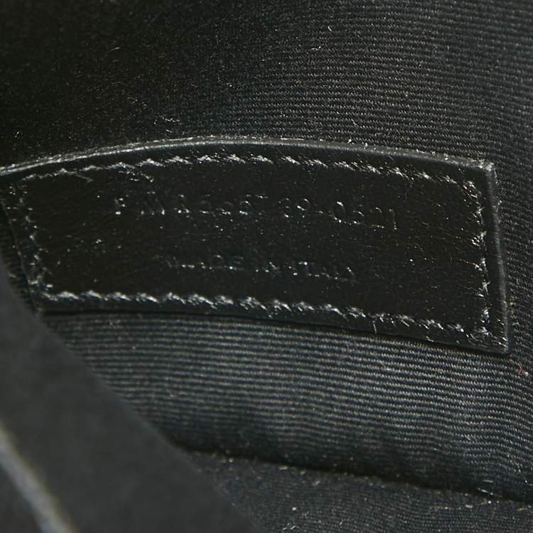 Pre Owned Saint Laurent Black Leather Uptown Pouch