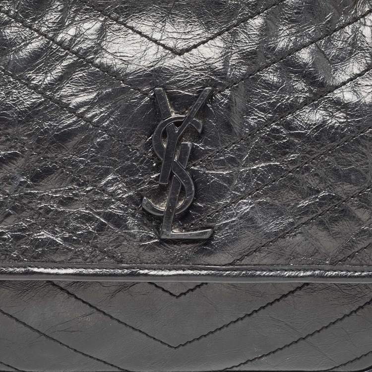 مملوكة مسبقًا Saint Laurent Black Vintage Leather Medium Niki Shoulder Bag