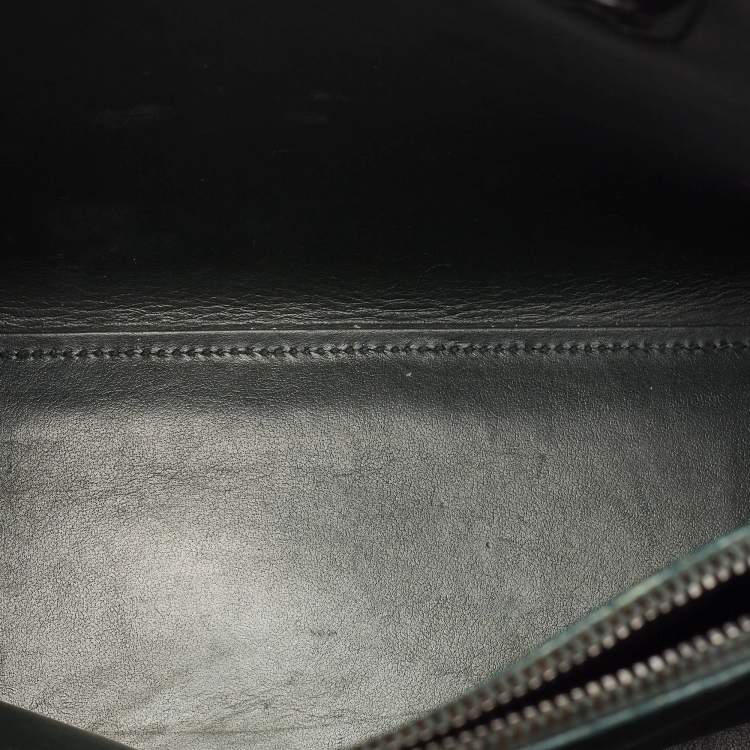 Pre Owned Saint Laurent Dark Green Leather Baby Classic Sac De Jour Tote