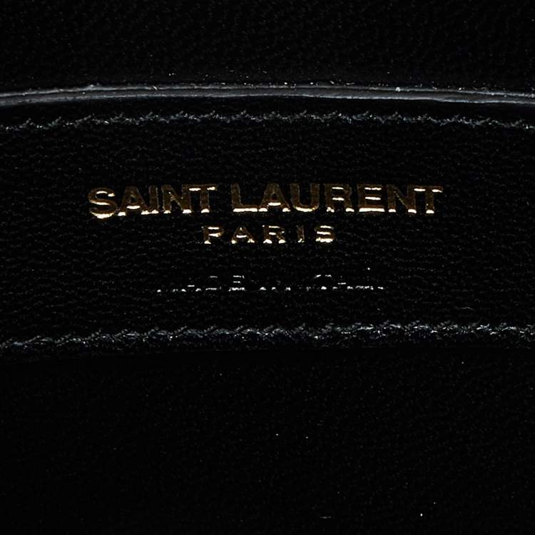 Pre Owned Saint Laurent Silver Leather Small Kate Chain Crossbody Bag