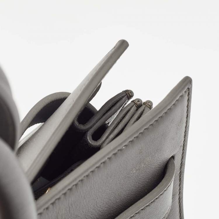 Pre Owned Saint Laurent Grey Leather Small Classic Sac De Jour Tote