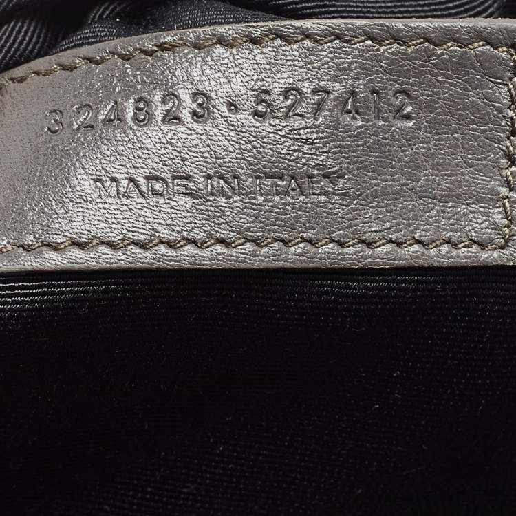 Pre Owned Saint Laurent Grey Leather Small Classic Sac De Jour Tote
