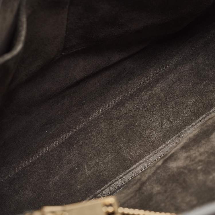 Pre Owned Saint Laurent Grey Leather Small Classic Sac De Jour Tote