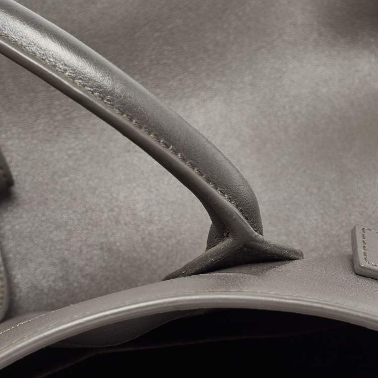 Pre Owned Saint Laurent Grey Leather Small Classic Sac De Jour Tote