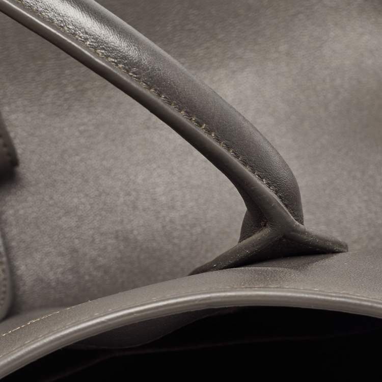 Pre Owned Saint Laurent Grey Leather Small Classic Sac De Jour Tote