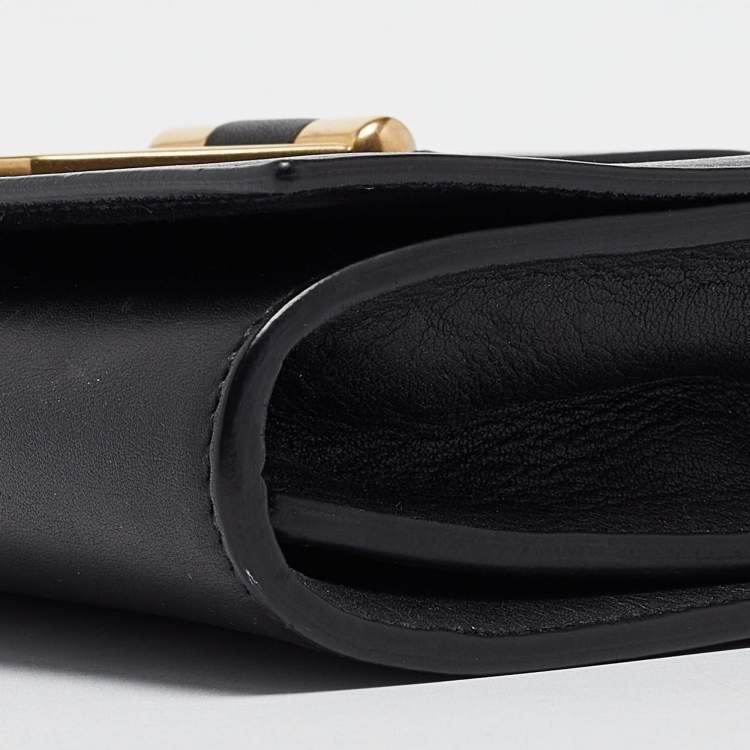 Pre Owned Saint Laurent Black Leather Mini ChYc Crossbody Bag