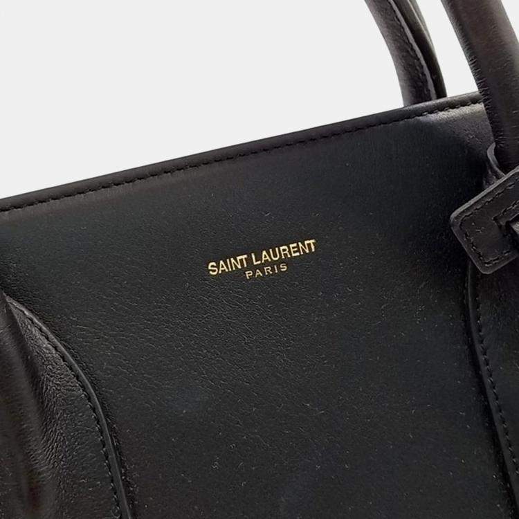 Pre Owned Saint Laurent Black leather Sac Dejour Large Bag