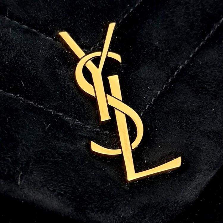 Pre Owned Saint Laurent Paris Black Suede Loulou Toy Crossbody Bag 