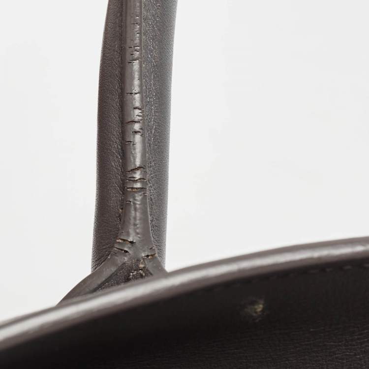 Pre Owned Saint Laurent Grey Leather Small Classic Sac De Jour Tote