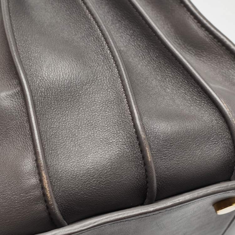 Pre Owned Saint Laurent Grey Leather Small Classic Sac De Jour Tote