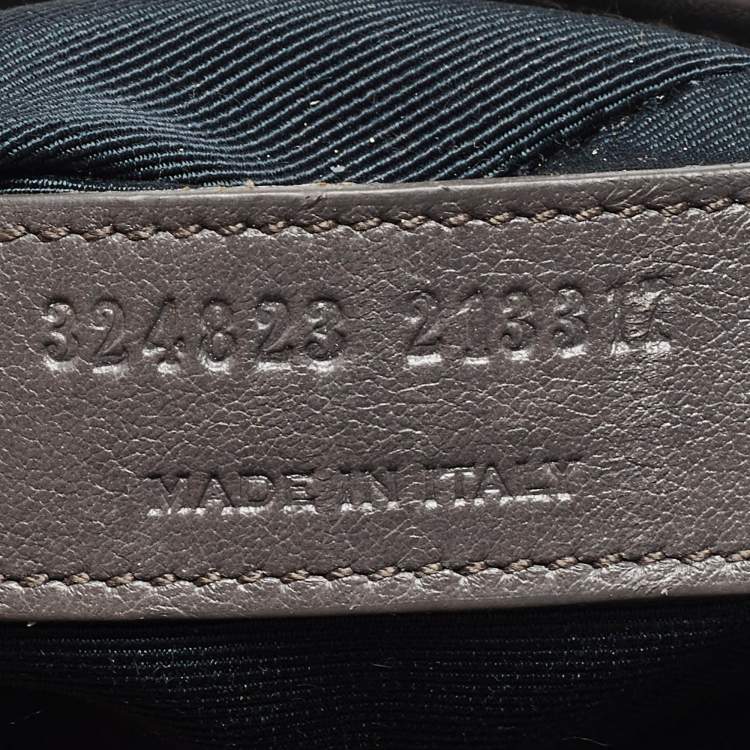 Pre Owned Saint Laurent Grey Leather Small Classic Sac De Jour Tote
