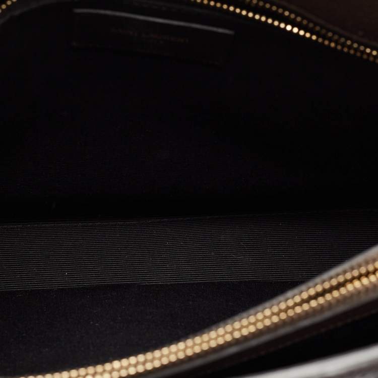 Pre Owned Saint Laurent Grey Leather Small Classic Sac De Jour Tote