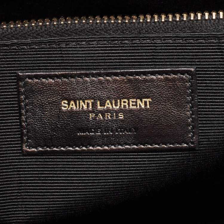 Pre Owned Saint Laurent Grey Leather Small Classic Sac De Jour Tote