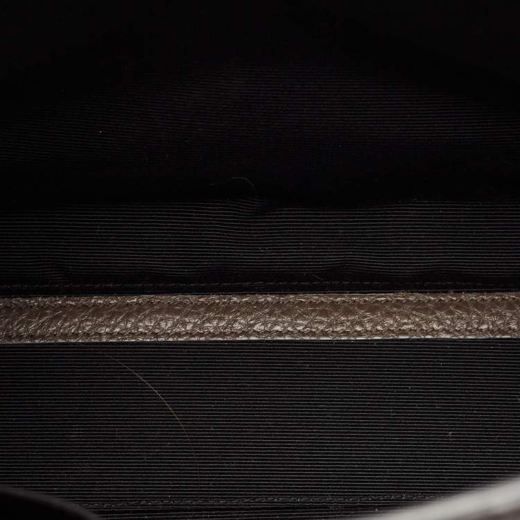 Pre Owned Saint Laurent Grey Leather Small Classic Sac De Jour Tote