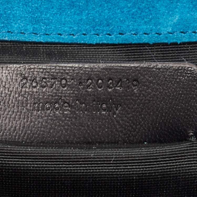 مملوكة مسبقًا Saint Laurent Teal Green Patent Leather Y Line Clutch