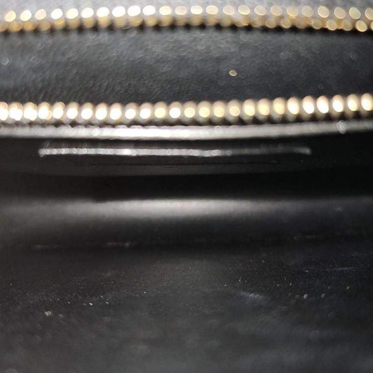 Pre Owned Saint Laurent Black Leather Tuc Shoulder Bag