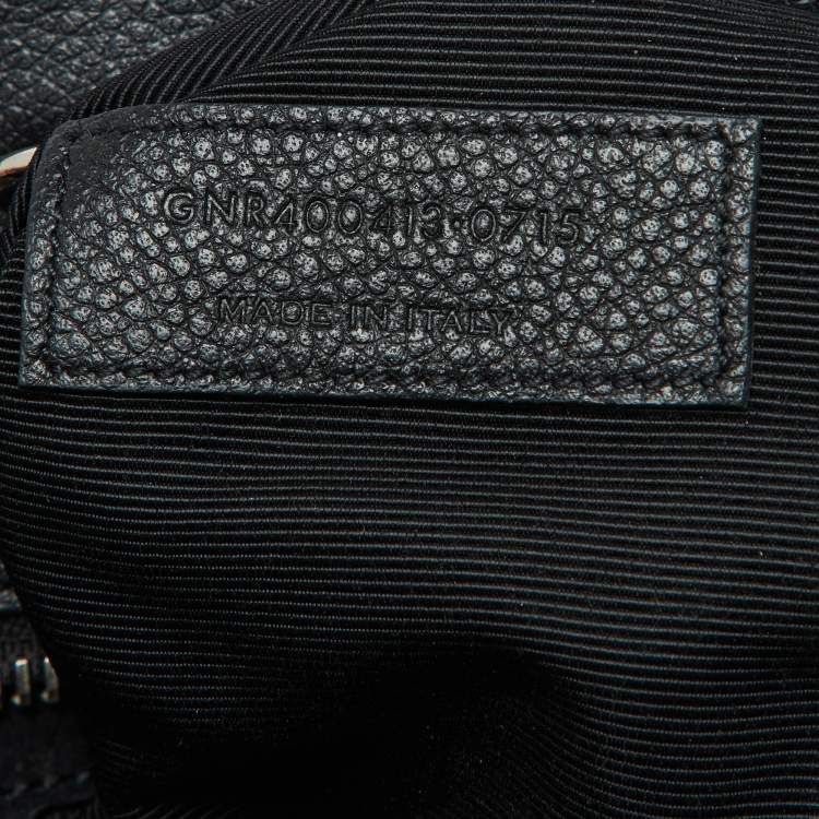 Pre Owned Saint Laurent Black Leather Small Cabas Rive Gauche Tote